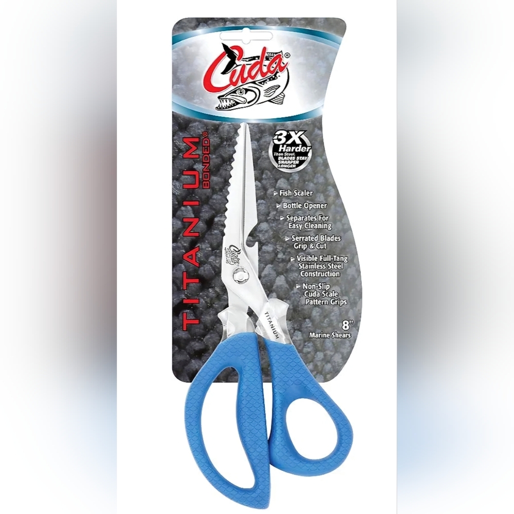 Cuda Titanium Bonded Marine Shears 8"  NWT